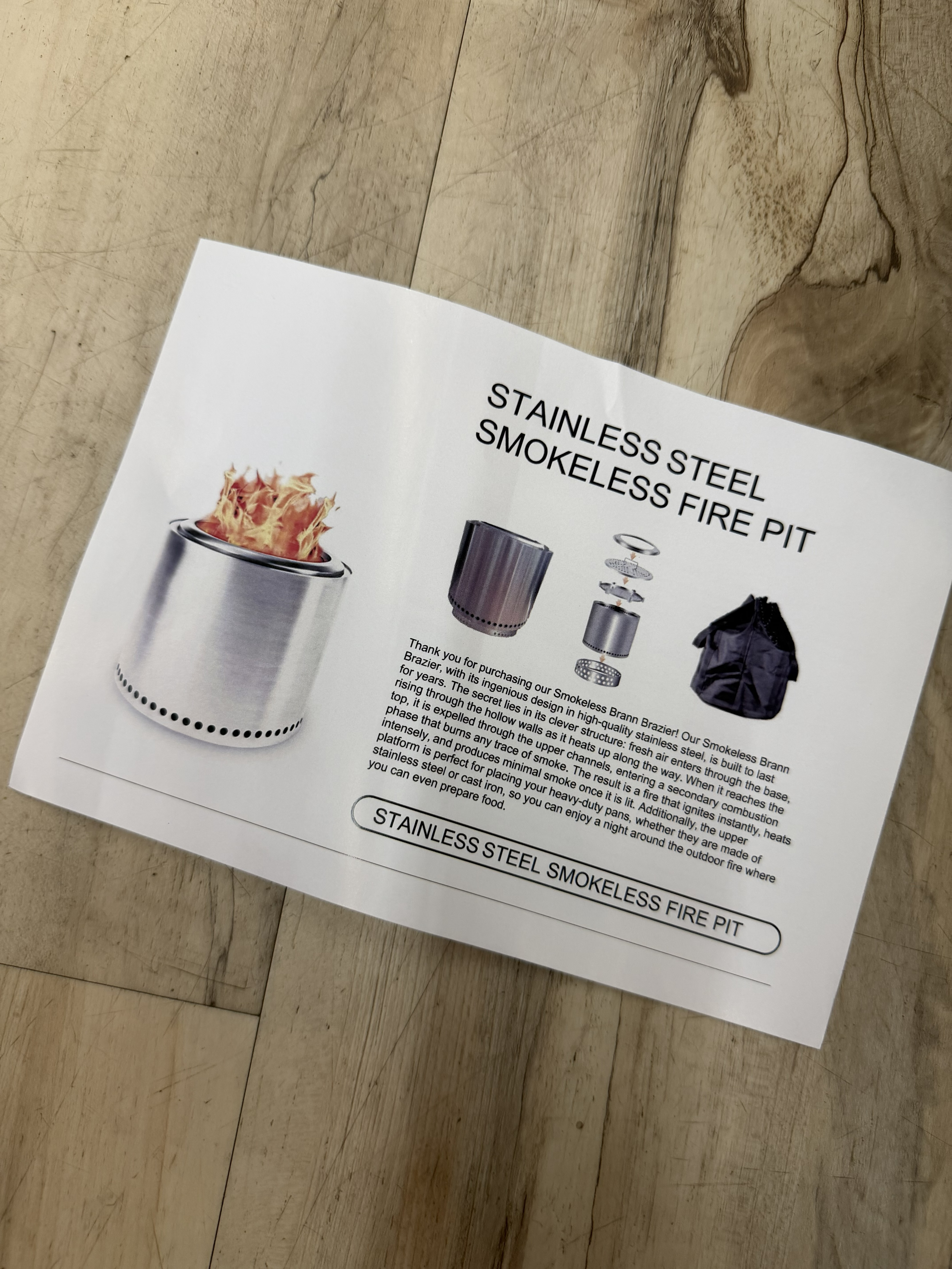 Stainless Smokeless Fire Pit