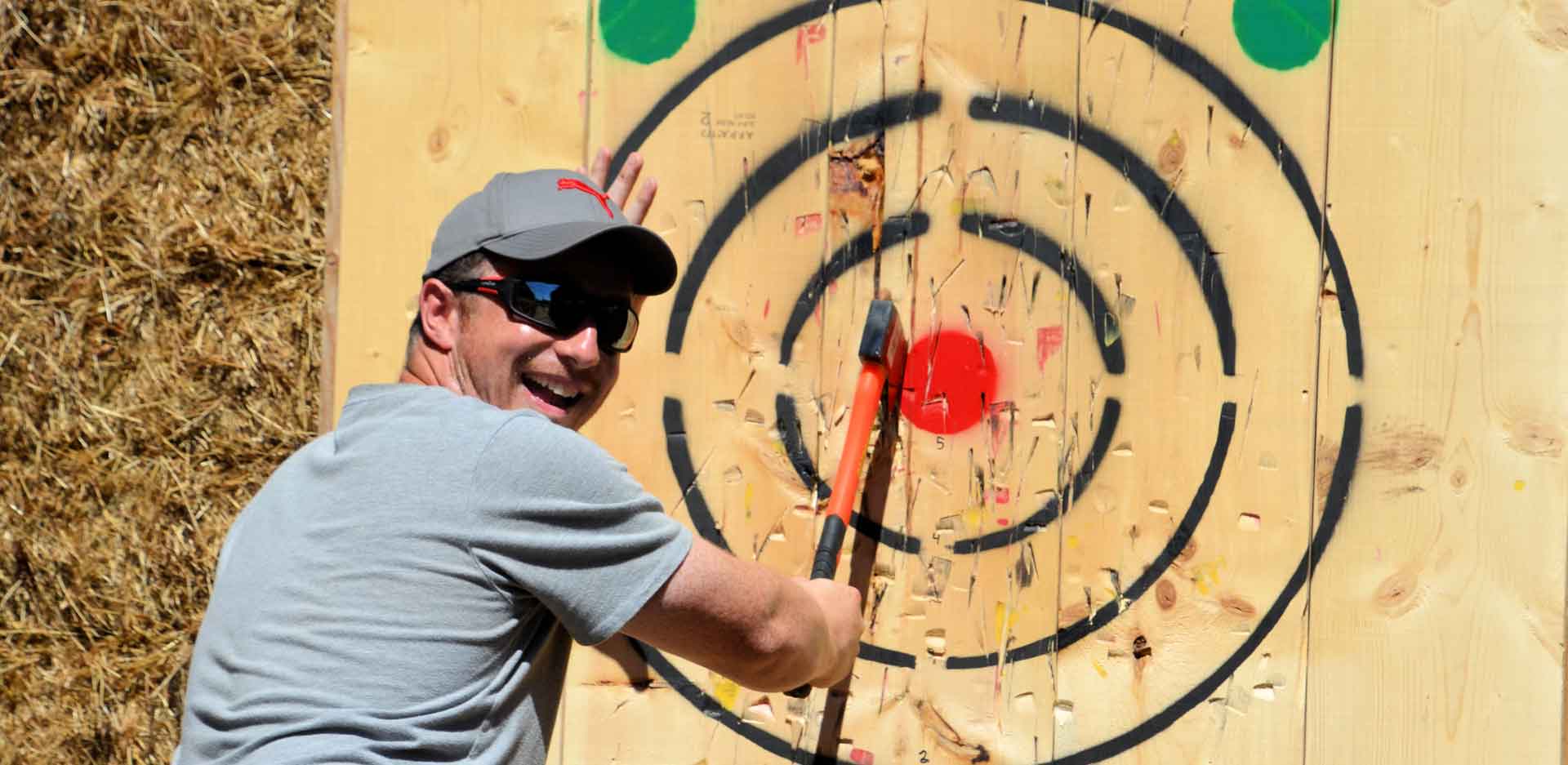 Axe throwing activity