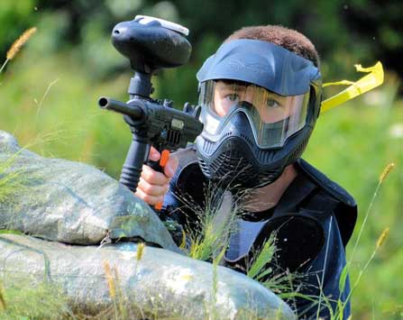 Low impact paintball action shot